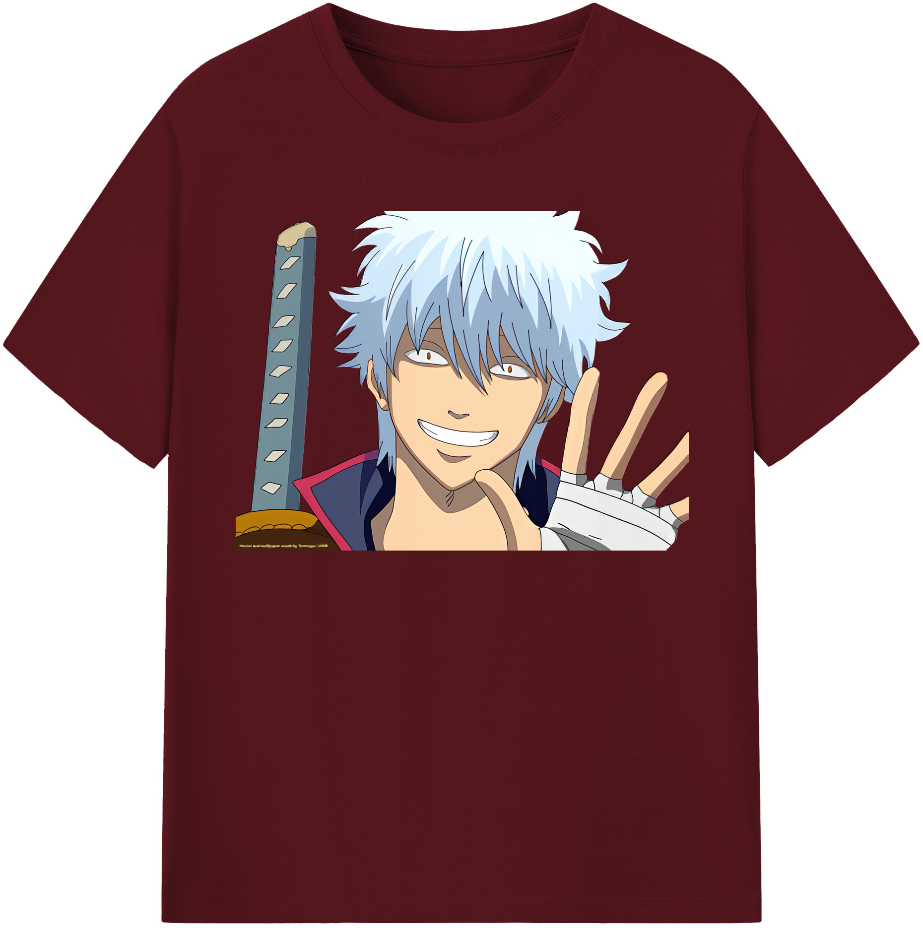 （画像用） ぎんたま 坂田銀時（さかたぎんとき） 神楽 志村新八（しむら しんぱち） GINTAMA Sakata Gintoki Kagura Shimura Shinpachi 綿100％半袖Tシャツ（フロントプリント）